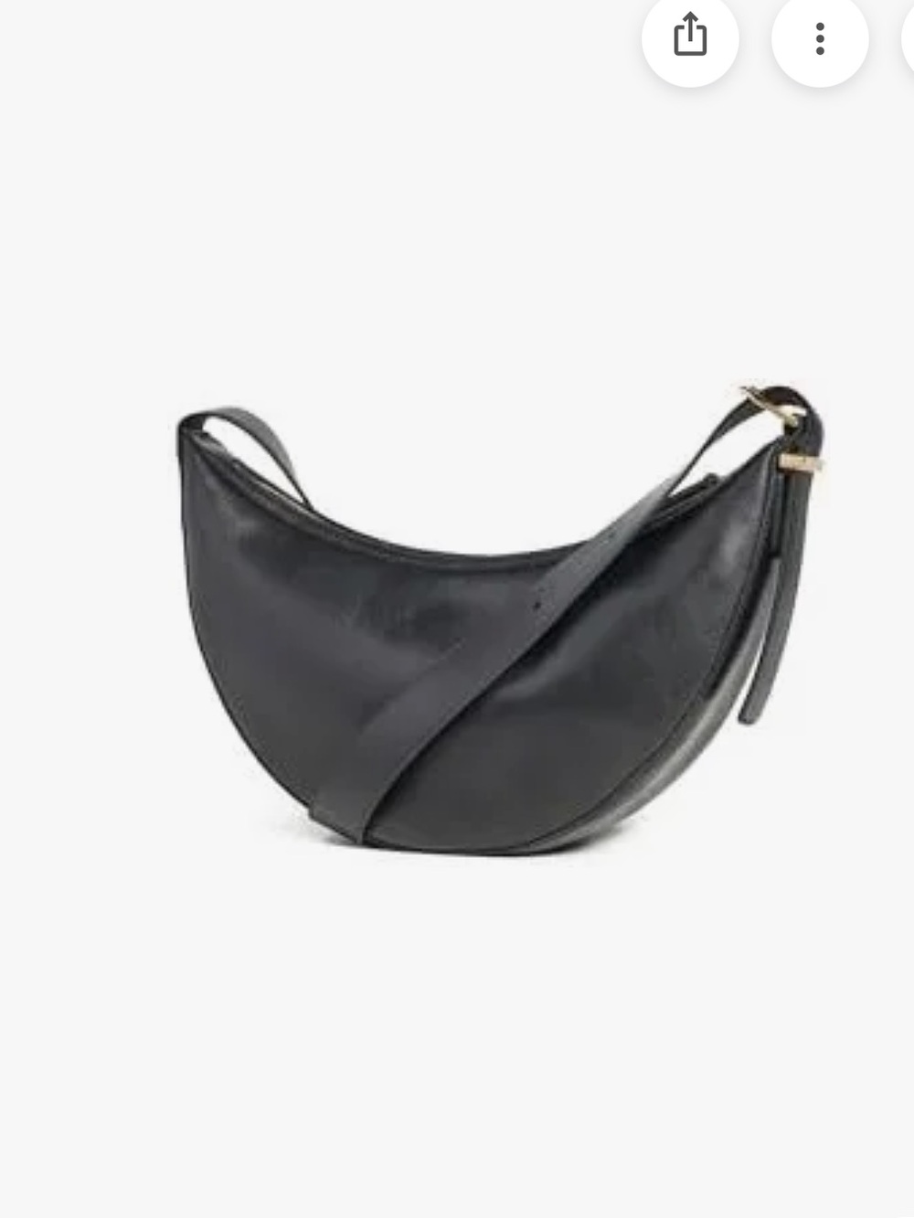 Madewell Crescent Sling Shoulder Bag in Black with Gold Accent
